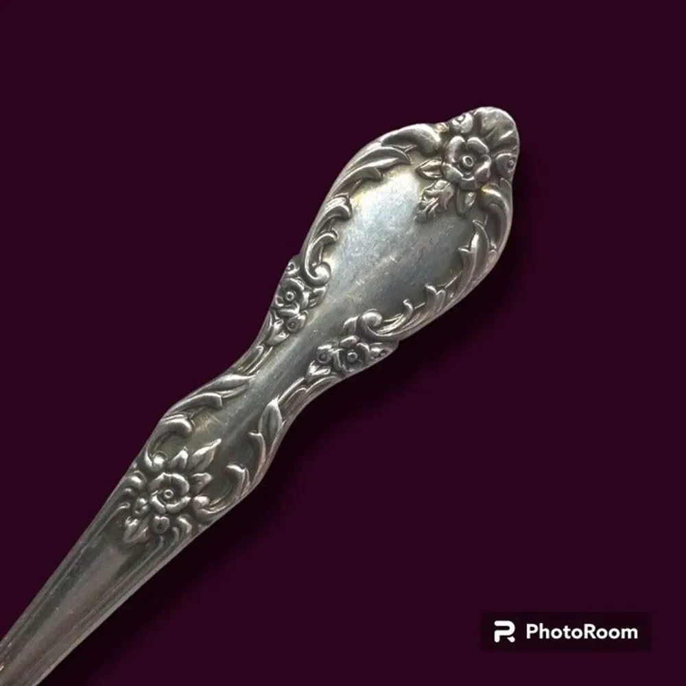 WM Rogers Grand Elegance Large Sugar Sifter-Silverplate-Scalloped Bowl-Floral-MC